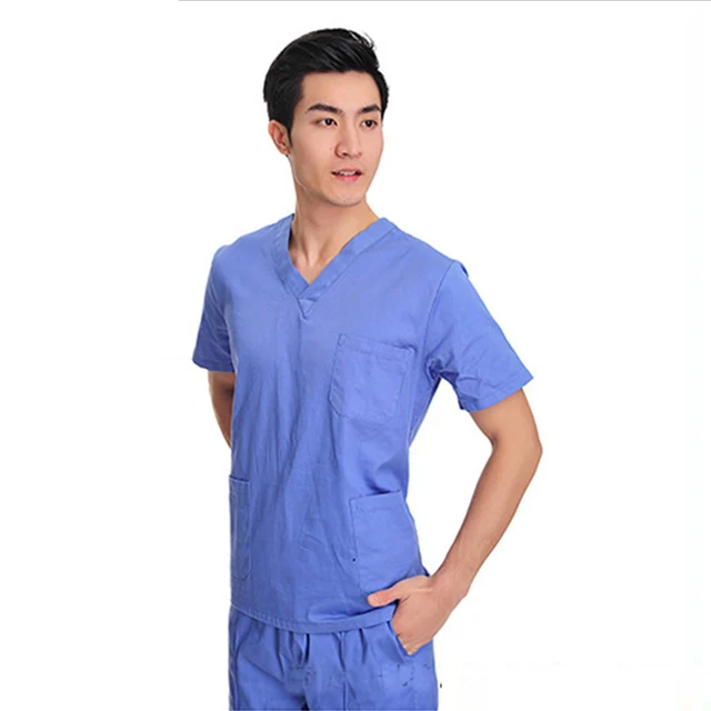 2018 Doctor Nurse Uniform Hospital Medical Scrub Set Clothes V Neck