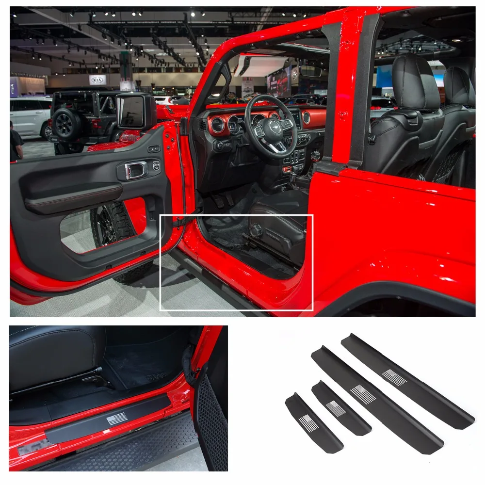 5-Jeep Wrangler JL Door Sill Protector Scuff Plate