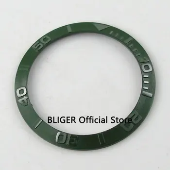 

38mm Brushed Green Ceramic Bezel Insert Fit 40MM Watch Case SUB Automatic Movement Watches BB25