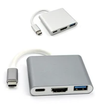 Новейший Muti-ports USB 3,1 type C к HDMI USB 3,0 концентратор USB-C многопортовый адаптер ключ подставка с зарядным устройством для Macbook Pro