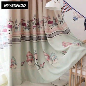

Snowman Balloon Digital Printed Cartoon Child Boy Girl Baby Blackout Curtains For Bedroom Living Room Window Treatments Tulle