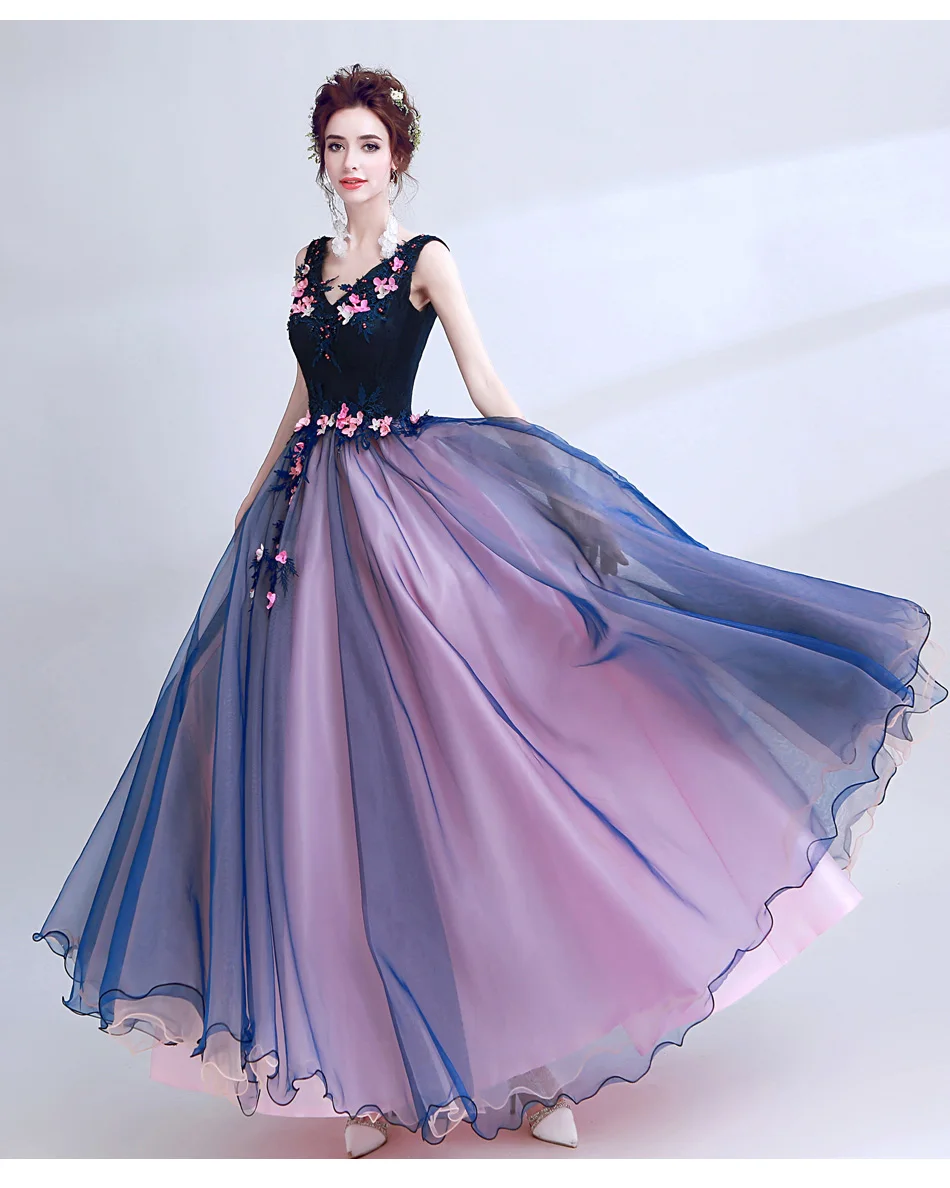 Beauty-Emily Elegant De Festa Fairy style Evening Dresses Prom Gowns A Line long 3d flower decor chiffon Homecoming dresses Beauty-Emily Elegant De Festa Fairy style Evening Dresses Prom Gowns A Line long 3d flower decor chiffon Homecoming dresses
