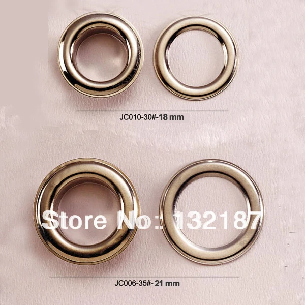 big round metal brass eyelets with washer metal grommets nickle plating