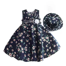 Hetiso/платье для девочек детское праздничное платье принцессы на свадьбу с красным цветочным принтом Детский сарафан с бантом vestido nina, размеры от 3 до 8 лет