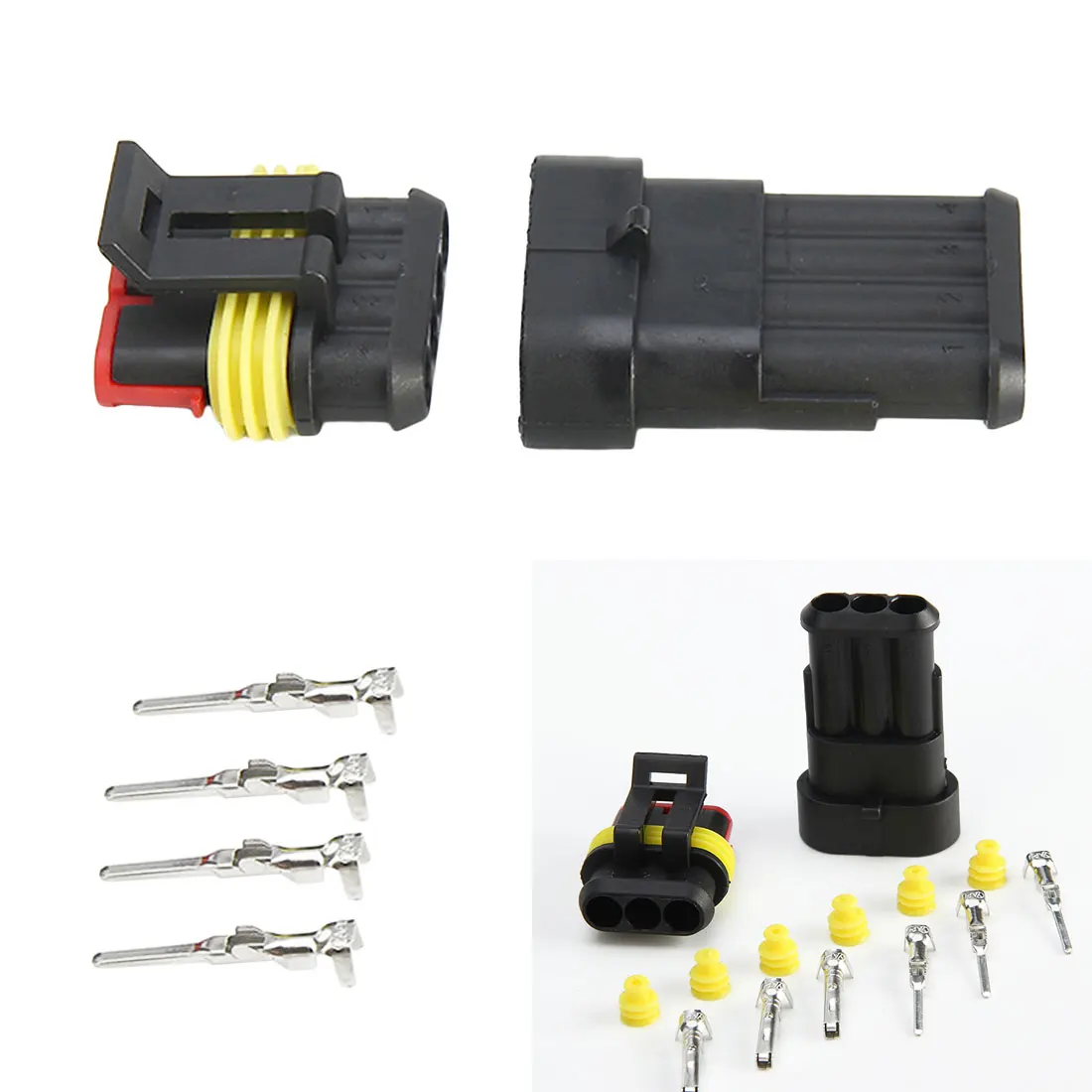 

1/2/3/4/5/6 Pins 1 Set Seal Electrical Waterproof Automotive Wire Female Male Connector Plug Terminals for Car Truck connect