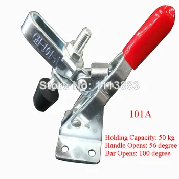 

5PCS 50KG 110LBS Metal U Bar Red Straight Handle Vertical Type Toggle Clamp 101A