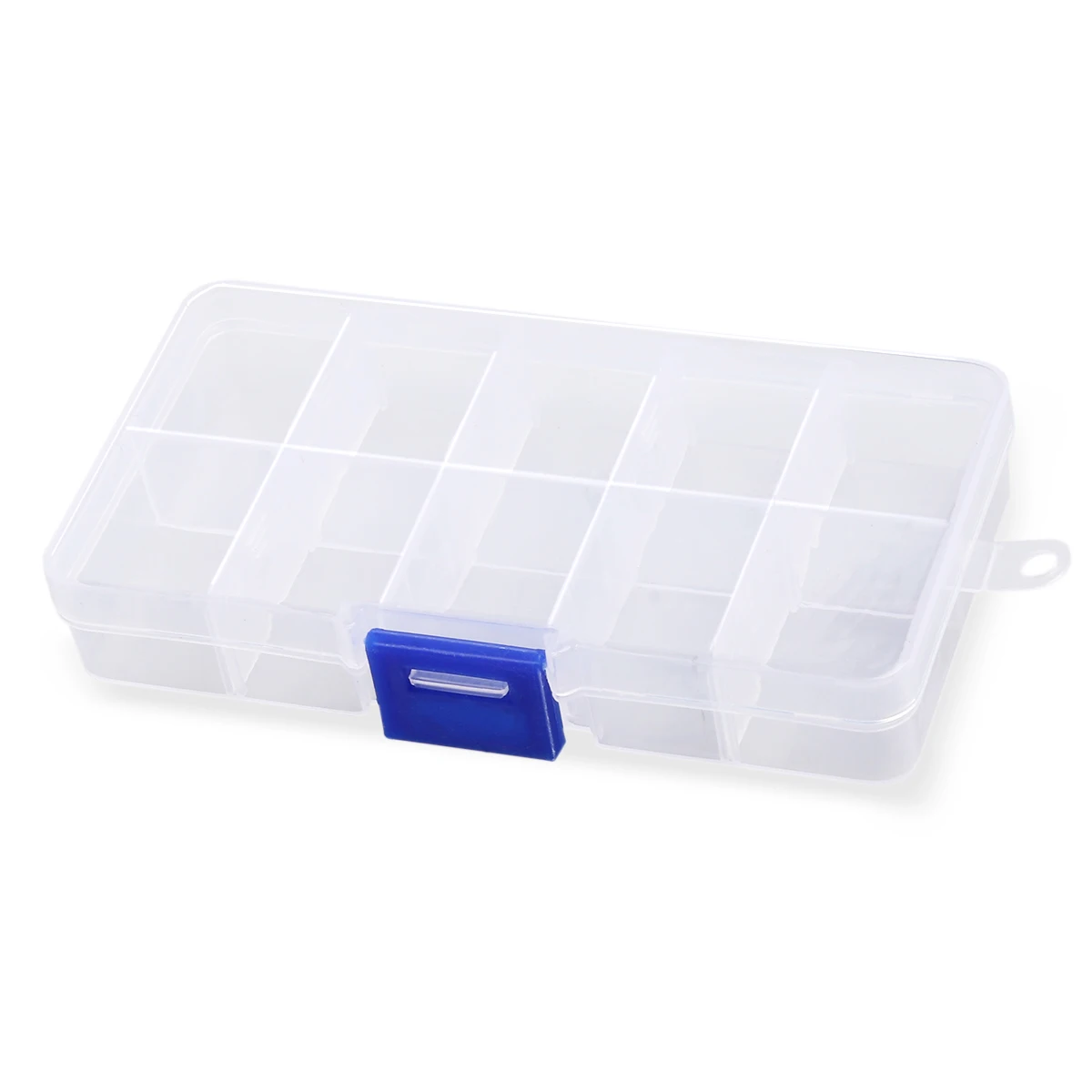 OUNONA 10 Grid Plastic Adjustable Jewelry Organizer Box Storage