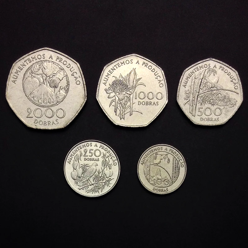 

Sao Tome and Principe 5pieces/ Set UNC original Coin Not circulated