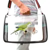 Newly Lightweight Bird Carrier Cage Transparent Clear PVC Breathable Parrots Travel Bag XSD88