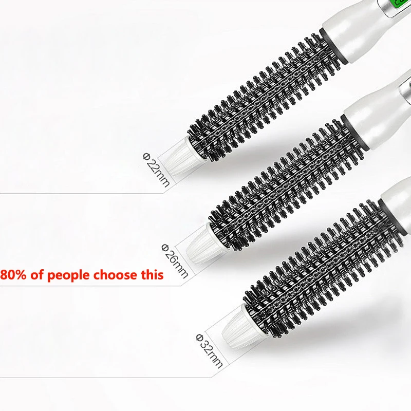 NewView Керамика электрические волос щетка для завивки Расческа ЖК дисплей