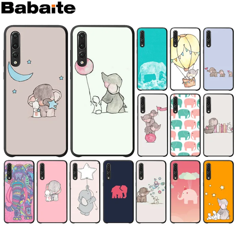 

Babaite Cartoon cute elephant and rabbit Phone Case for Huawei P10 plus 20 pro P20 lite mate9 10 lite honor 10 view10 cover
