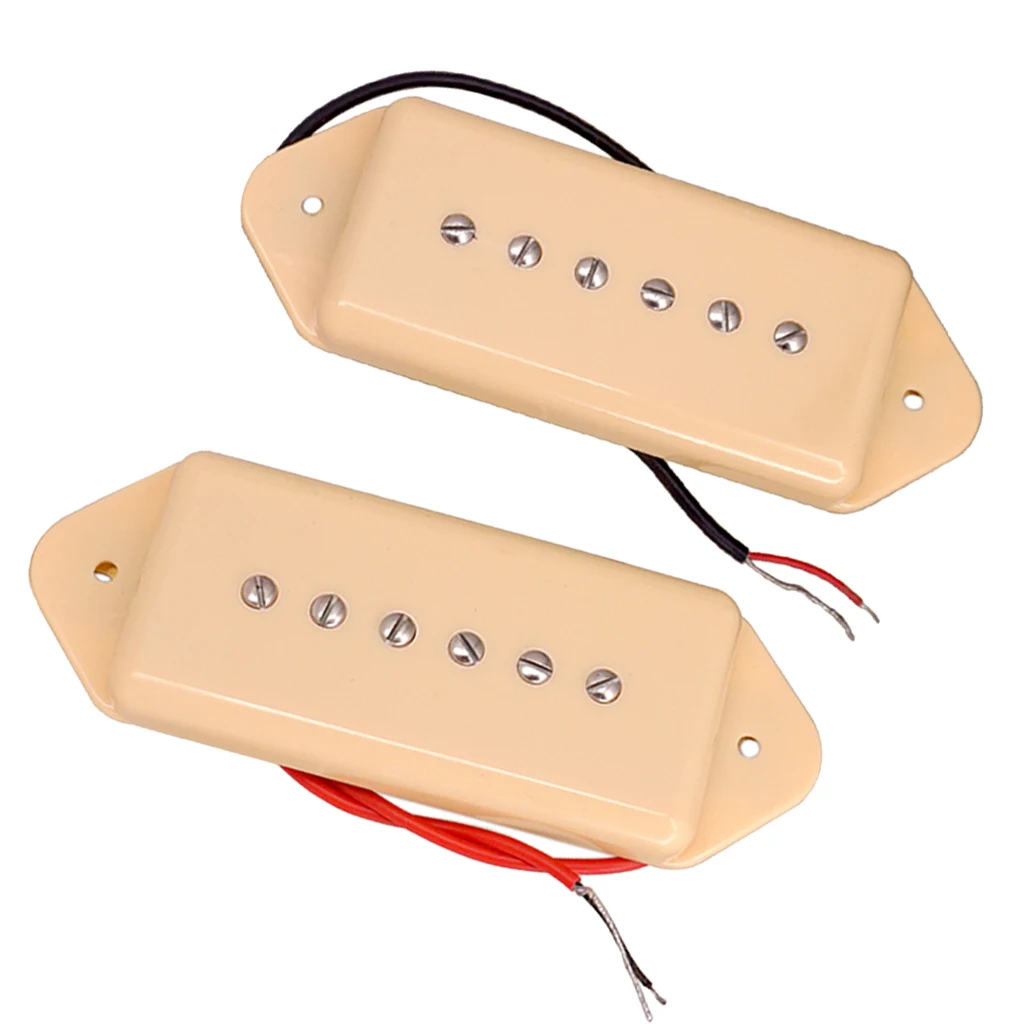 1 Pair Soapbar P90 Guitar Pickups Neck&Bridge for LP Guitar Replacement Parts