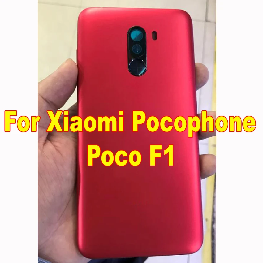 Высокое качество для Xiaomi PocoPhone F1 крышка батареи задняя крышка корпуса задняя дверь чехол+ рамка для камеры для Xiaomi Poco F1 Замена