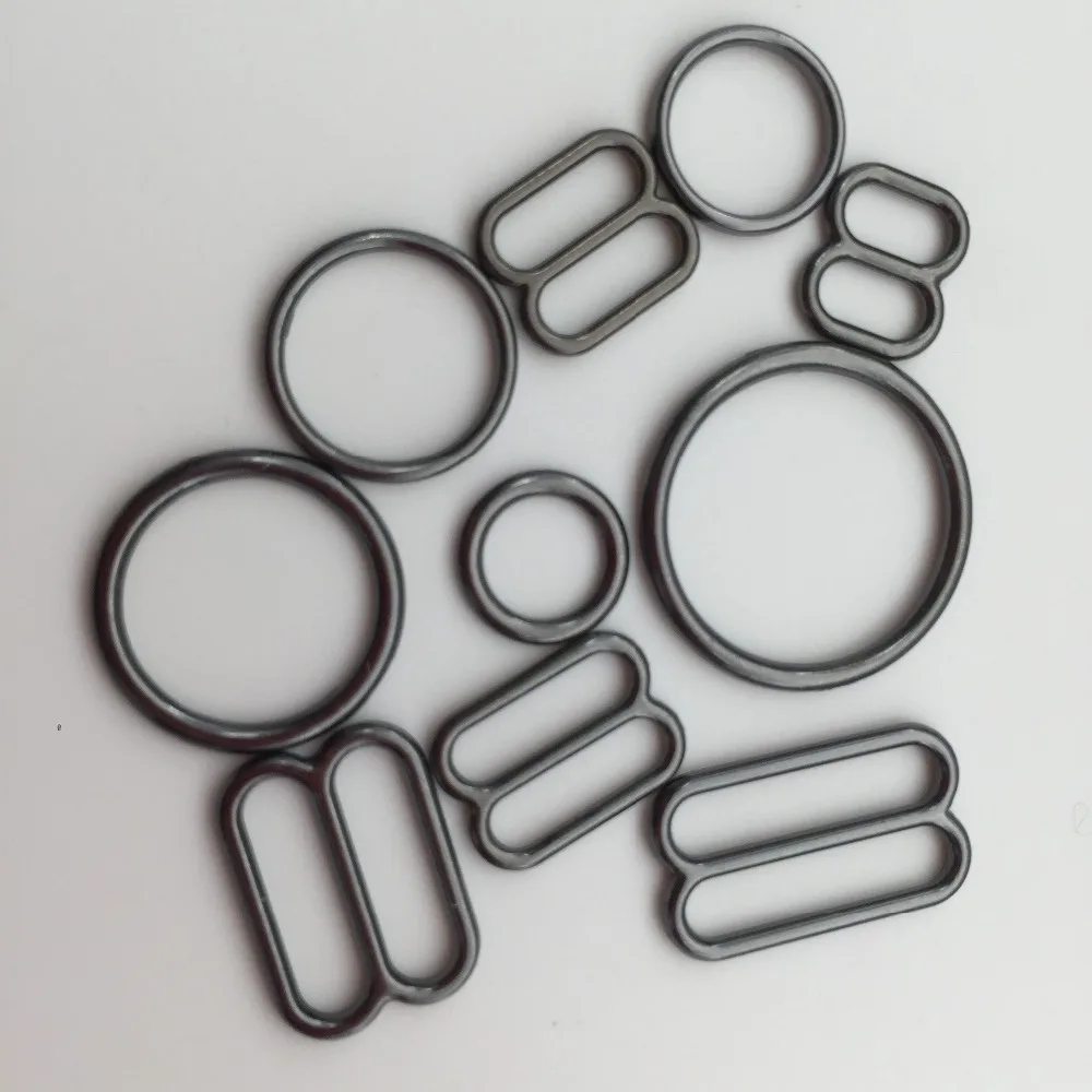 

Бесплатная доставка 200 шт./лот высококачественный сплав пистолет черный кольцо ползунок 6 мм/8 мм/10 мм/12 мм/15 мм аксессуары для бюстгальтера