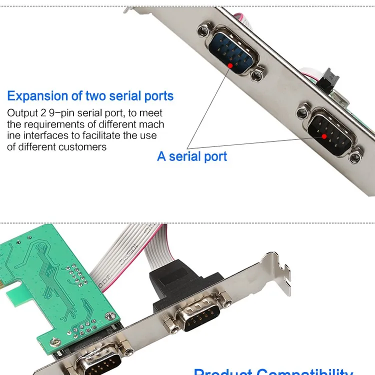 Компьютерная шина PCI-E плата последовательного доступа PCIe PCI Express RS232 интерфейс развитие промышленности порты, PCI E для RS232 порт плата расширения