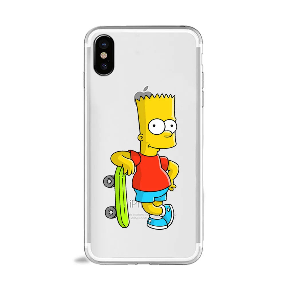 Homer J Simpson смешной Барт Симпсон Coque мультфильм чехол для телефона для iPhone 11 PRO 5S 4S 6 6s 7 8 Plus XR X XS Max ТПУ силиконовый чехол - Цвет: tpu A1276