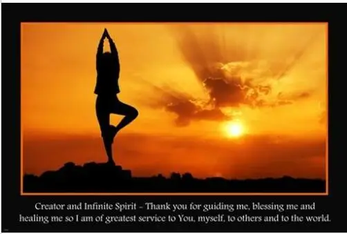 tree pose SPIRITUAL SUN inspirational YOGA prayer HEALING SILK POSTER Decorative painting 24x36inch | Дом и сад