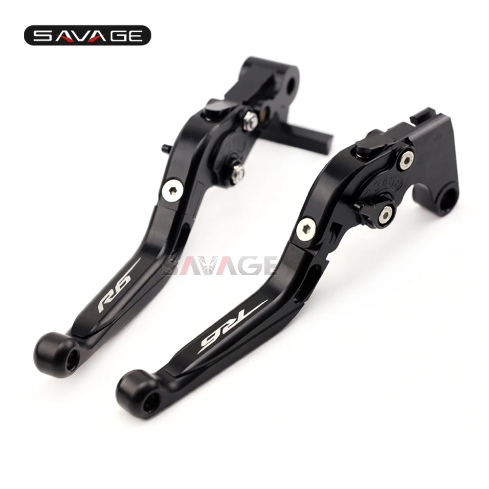 

Brake Clutch Lever For YAMAHA YZFR6 YZF-R6 2017-2018 Black Motorcycle Accessories Adjustable Folding Extendable logo R6