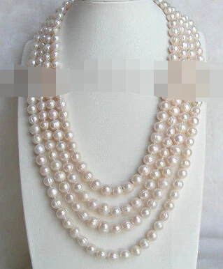 

FREE SHIPPING>>>@@ > 0809 white natural freshwater pearls necklace