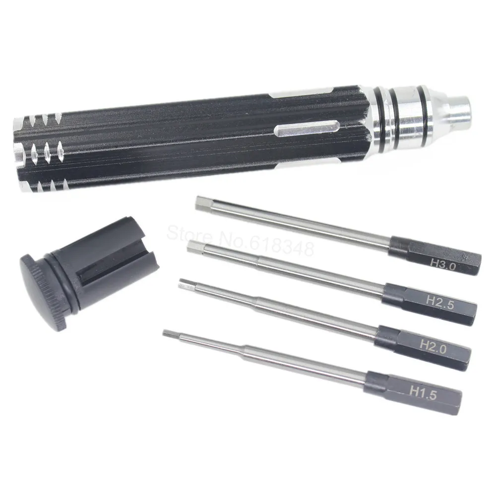 

Tools One Set Metal 4 in 1 Hex Hexagon Screw Driver Set Kit Pocket For RC Model Helicopter Car H1.5 H2.0 H2.5 H3.0