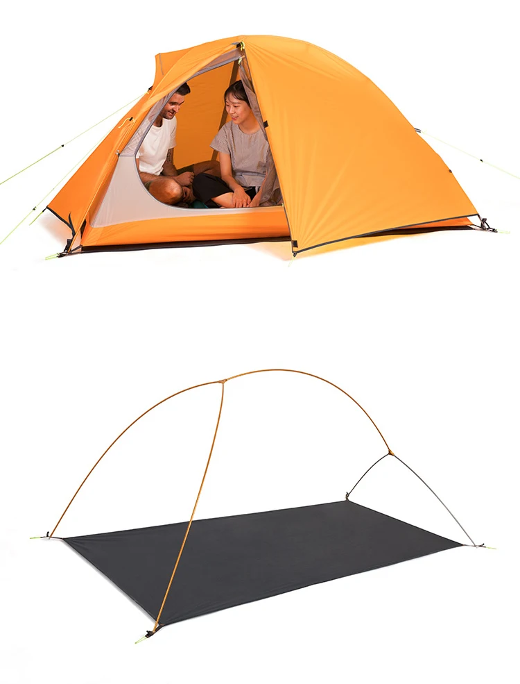 Naturehike 2 человек Сверхлегкий альпинистский велосипедный тент 20D кремниевые палатки двухслойный базовый лагерь спальный тент походный альпинистский