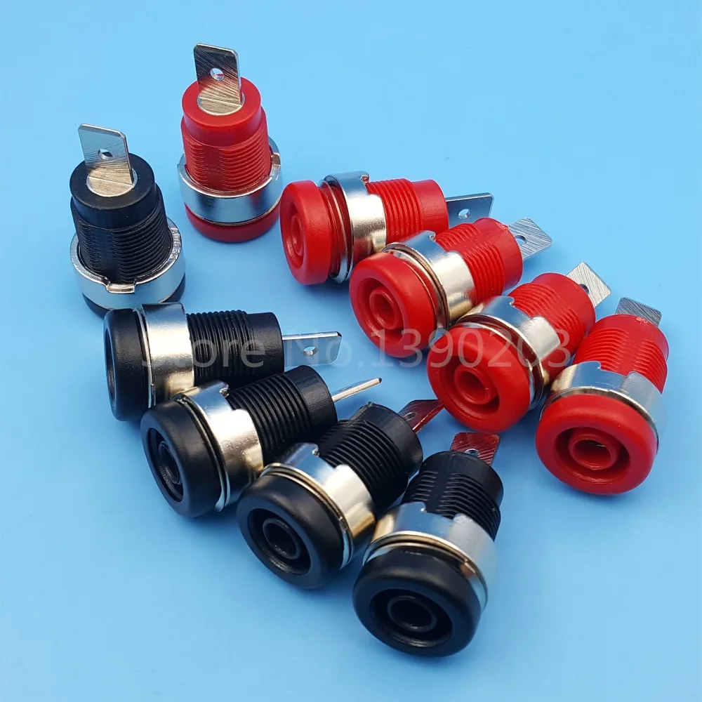 10Pcs 4mm Banana Female Jack Socket Panel Mount Binding Post Connector