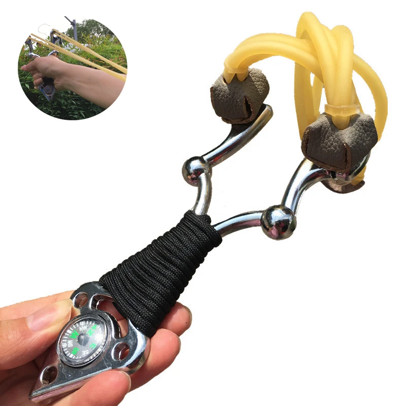 Multifunctional Alloy Taurus with Compass Slingshot Bows Slingshot
