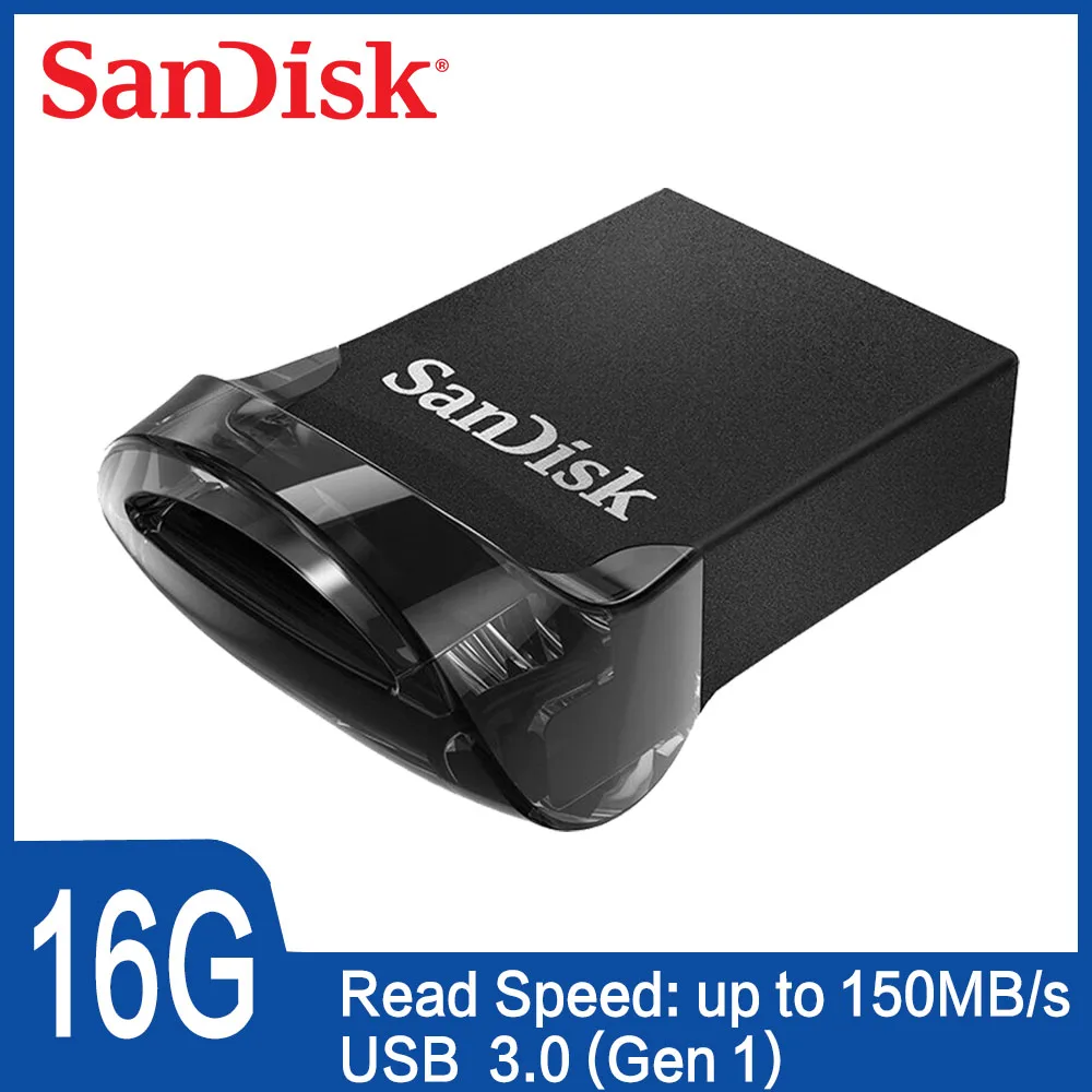 SanDisk Ultra Fit 32 Гб 16 Гб USB 3,1 флеш-накопитель 130 МБ/с./с 64 Гб мини-накопитель 128 ГБ высокоскоростной USB 3,1 USB накопитель CZ430 флешка
