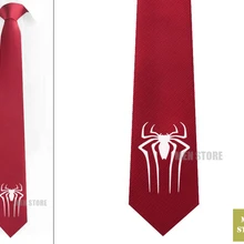 Удивительный Человек-Паук Символ Мужской Жаккардовый тканый узкий 2," галстук 6 см Галстук Свадебная вечеринка галстук для жениха запонки LK089M