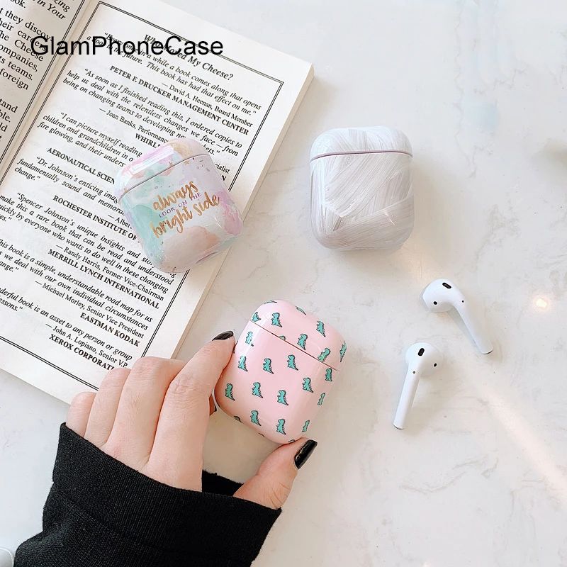 

GlamPhoneCase Cute Cartoon Dinosaur Airpods1/2 Generation Protective Cover Apple Wireless Bluetooth Headset Box
