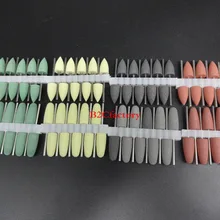 80 шт стоматологические силиконовые мулт-цветные полировальные боры 2,35 мм