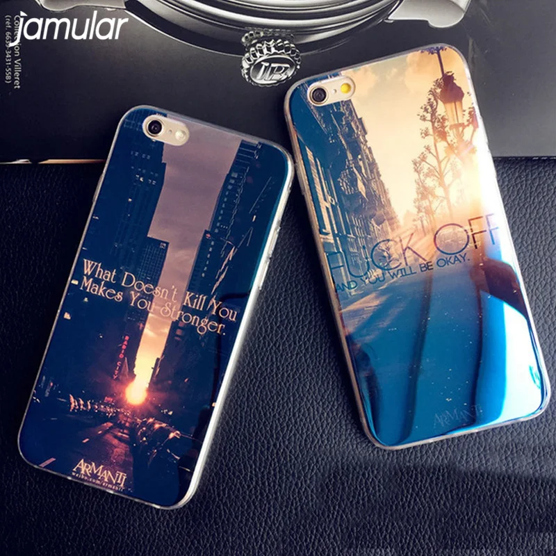 

JAMULAR Blu-ray Soft TPU Case For iPhone X 7 6 6s Plus Silicone Rubber Skin Cover for iPhone 6 6s 8 7 Plus Cases Fundas