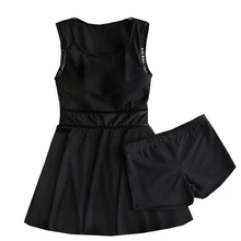 Летняя Сексуальная юбка из двух частей, одежда для плавания, танкини, бикини, набор бикини, купальник, женский черный купальник, купальный костюм, пляжная одежда