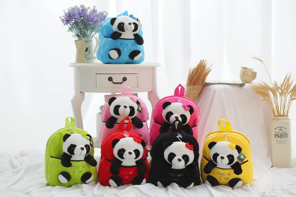 Плюшевая кукла-панда рюкзак «2 в 1» для детей ясельного возраста детский школьный рюкзак для детей, небольшая сумка Kawaii мягкая игрушечная панда, 7 цветов 32 см