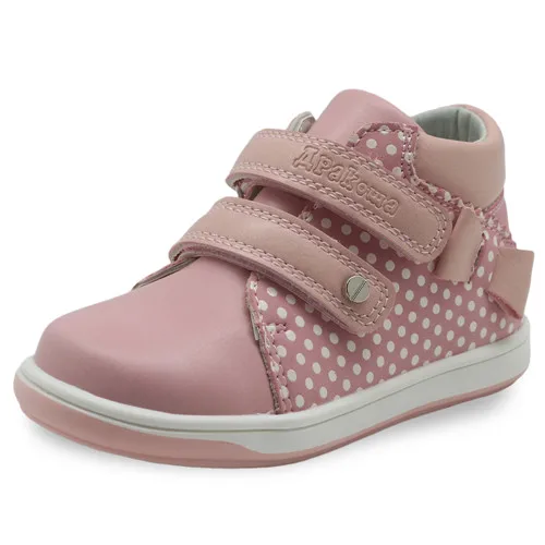 Apakowa/весенне-Осенняя обувь для девочек; детская повседневная обувь из искусственной кожи для маленьких девочек; кроссовки на плоской подошве; детская обувь; европейские размеры 20-26; P161 - Цвет: Pink
