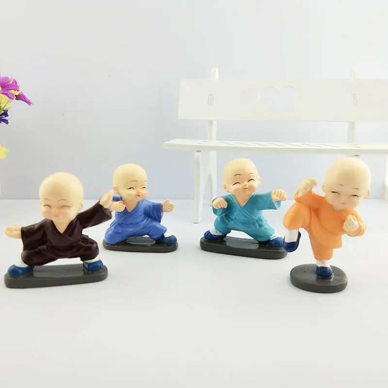 ERMAKOVA 8 видов стилей Resin Little Monk фигурка кунг-фу Шаолинь статуя монаха Будды Декор