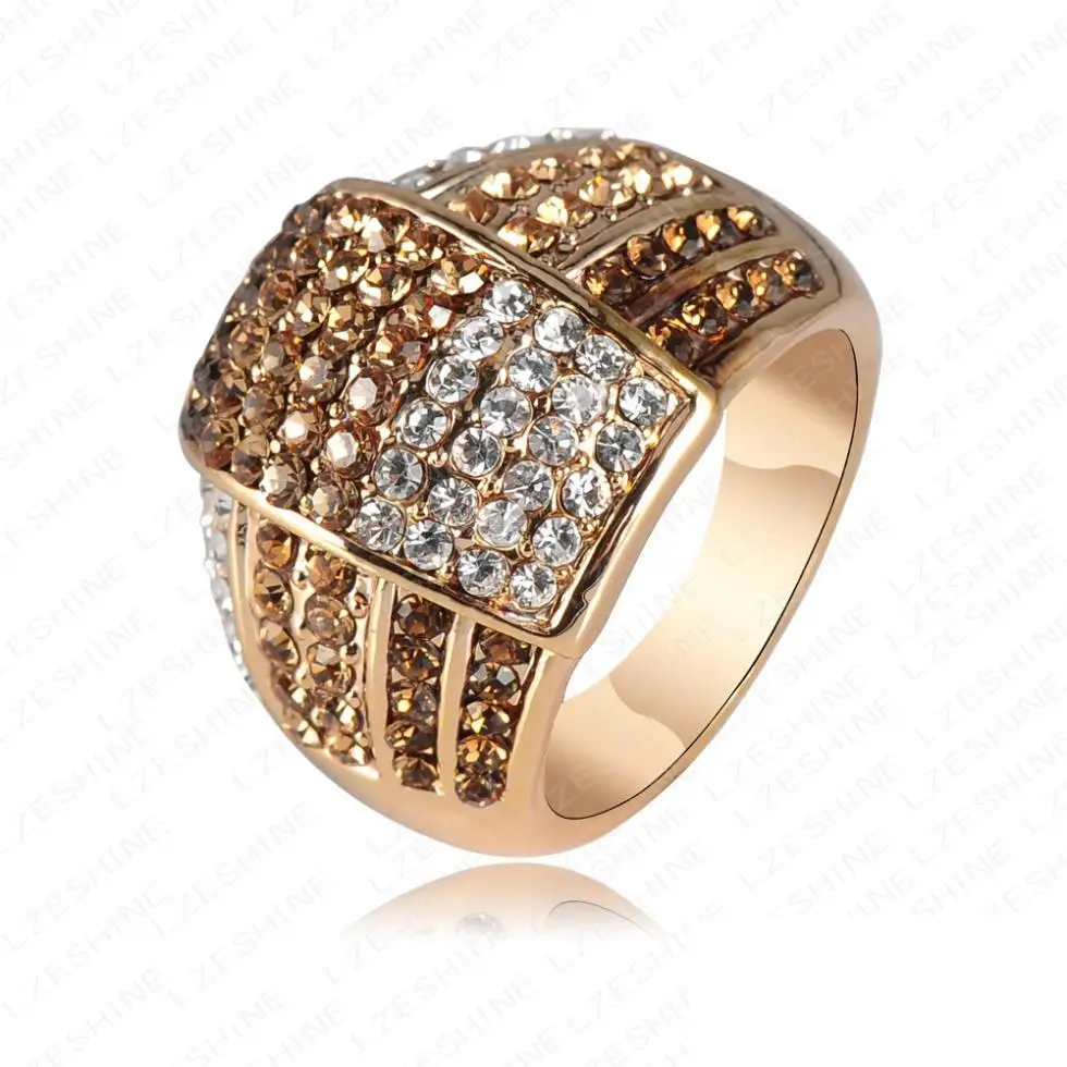 

Trendy New Jewellery Gold-color Rings For Women Made With Genuine Element Austrian Crystal Engagement Rings Anel Ri-HQ0020