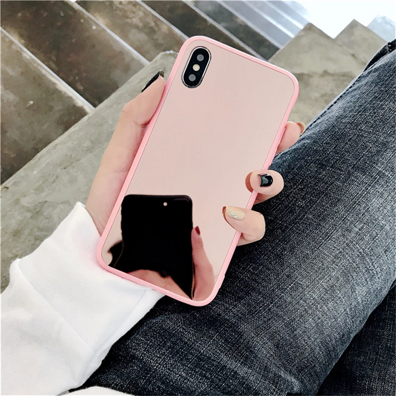 Eletei блестящее зеркало телефон чехол для iPhone 6 S 7 8plus X XR XS Max C зеркальным покрытием