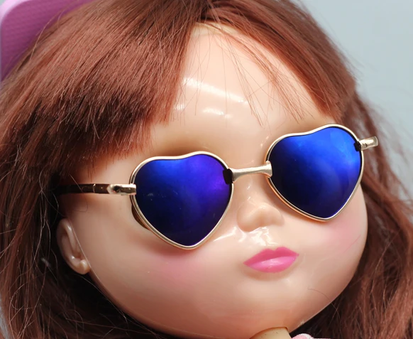8,3 см модные очки в форме сердца для ICY BJD Blyth Doll Eyes солнцезащитные очки 18 дюймов 45 см аксессуары для девочек куклы