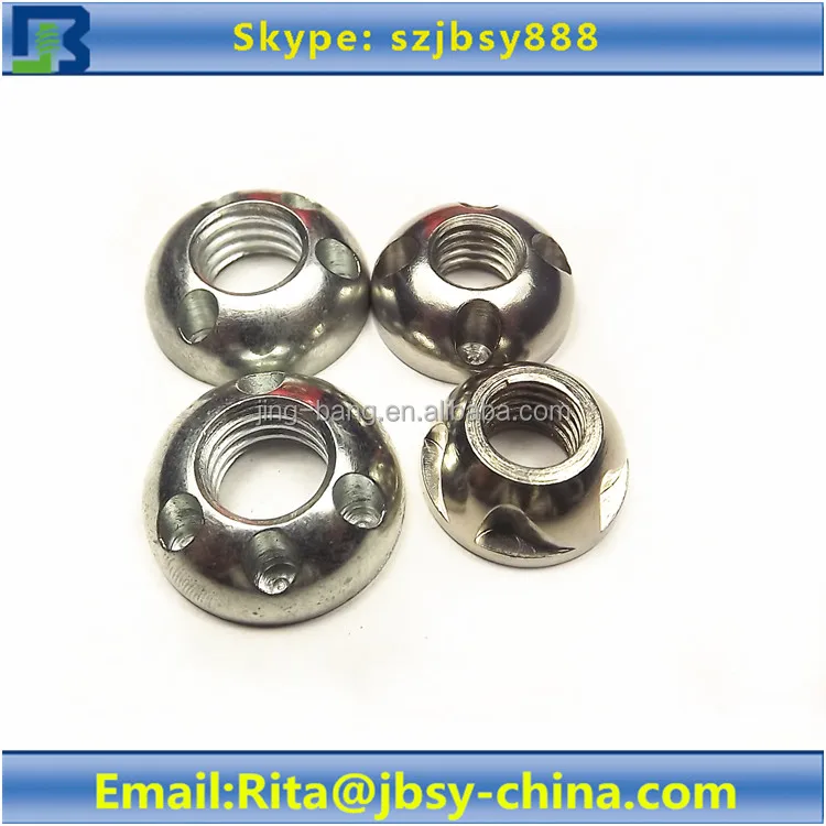 Patented 4 hole types M16 anti theft nut,security nuts en Tuercas de