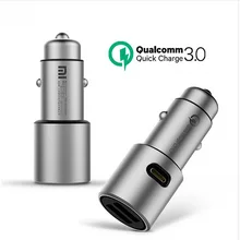 Xiaomi CarCharger Quick Charge 3,0 5 V/3A Dual USB 9 V/2A 12 V/1.5A для iOS Android для iPhone X 7 8 Plus samsung Xiaomi