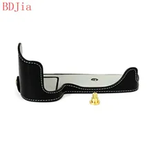 Genuine Cowhide Leather Half Body Camera Case BASE For Nikon D7200 D7100 (Any Lens) With Battery Opening,Free Shipping