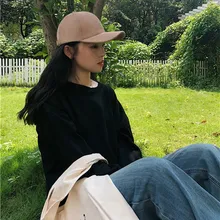 Men And Women Outdoor Adjustable Solid Color Golf Cap Flannel Texture Couple Hat Snapback Cap Sunshade