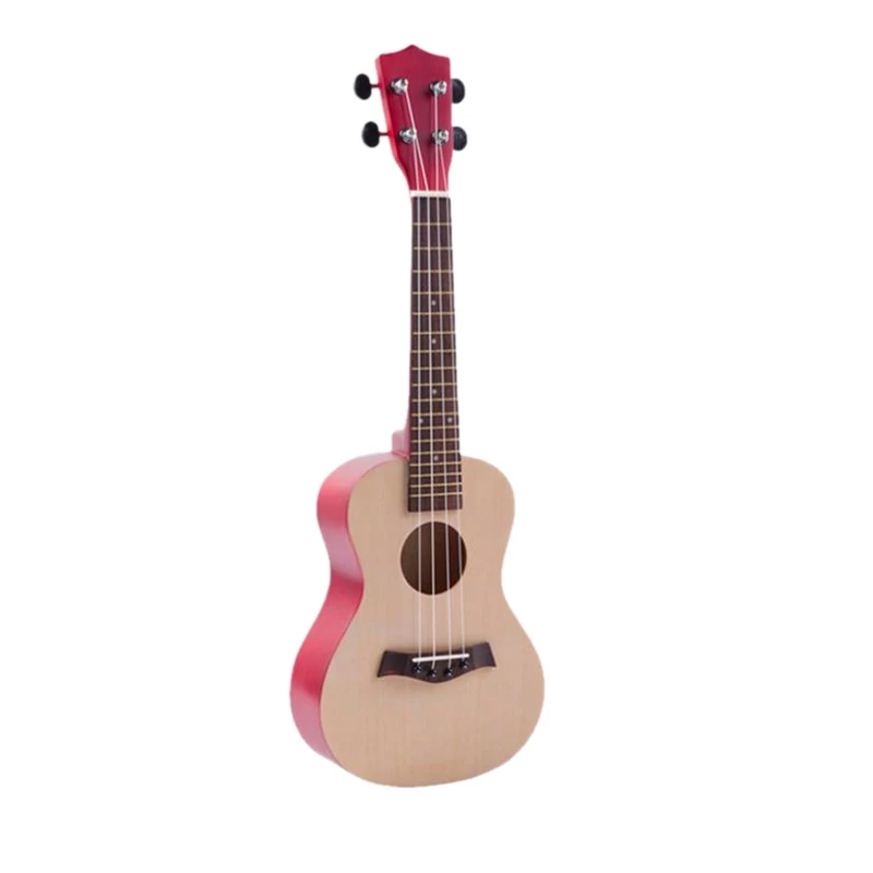 23 Inch Wooden Soprano Ukulele Beginner Hawaii 4-String Guitar Ukelele + String Pick Suitable for Both Beginners and Childre | Спорт и