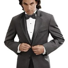 Индивидуальный заказ смокинг жениха темно-серый Groomsmen Нотч свадебные/ужин Костюмы Best человек Жених(куртка+ Брюки для девочек+ галстук+ жилет) b185