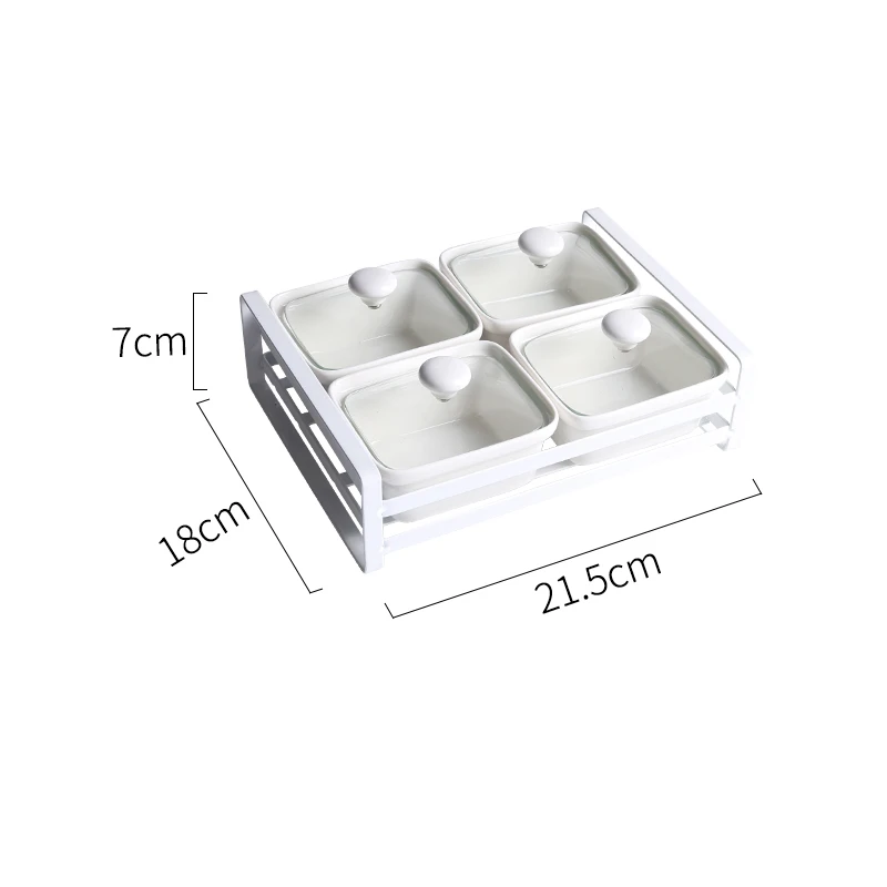 Кухня соль сахар приправа коробка четыре сетки один бытовой Набор банок для приправ нордическая керамическая приправа коробка для хранения