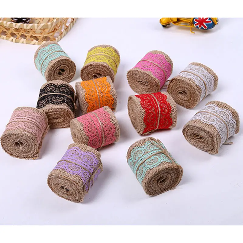 Hessian Rustic Burlap Sewing Ribbon Lace Wedding Party Vintage Craft Trim