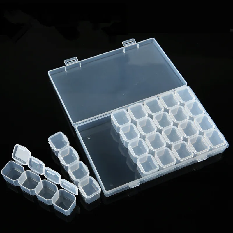 

28 Lots Diamond Embroidery Box Diamond Painting Accessory Storage Boxes For Cross Stitch Tools Industrial Parts Box Paint Case