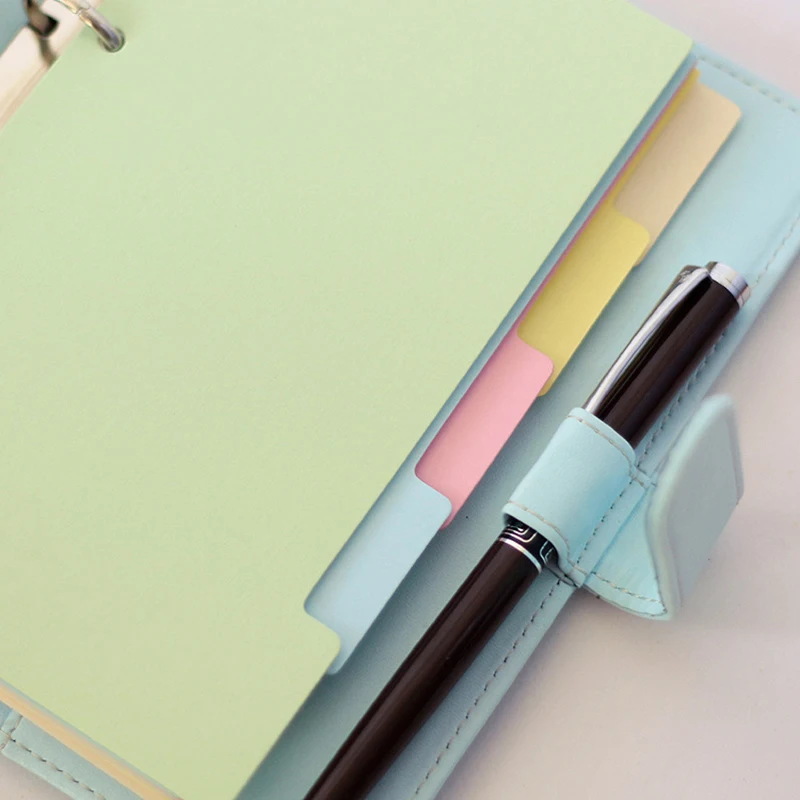 

New A7 A6 A5 index page Filler papers Notebook color paper 6 holes 5 sheets/1 set Loose-leaf for the core office school supplies