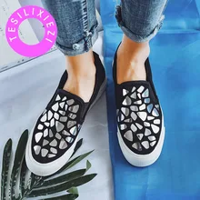 Tesilixiezi/женская повседневная обувь на плоской подошве; модные кожаные лоферы без застежки; лодочные мокасины; Женская дышащая Вулканизированная обувь